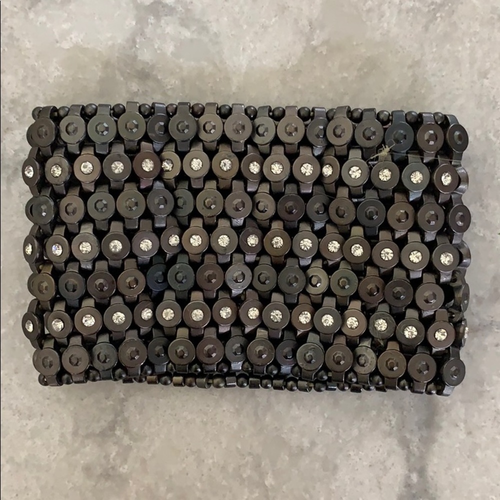 Stretch Rivet Bracelet with Rhinestones